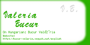 valeria bucur business card